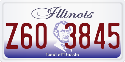 IL license plate Z603845