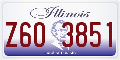 IL license plate Z603851