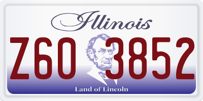 IL license plate Z603852