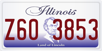 IL license plate Z603853