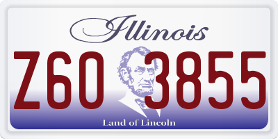 IL license plate Z603855