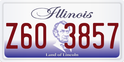 IL license plate Z603857