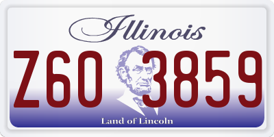 IL license plate Z603859