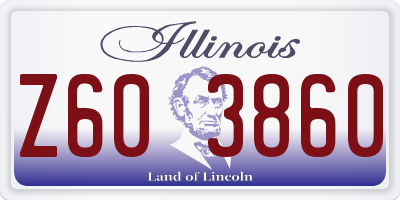 IL license plate Z603860