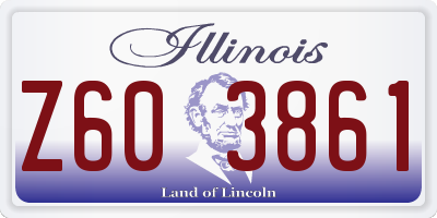 IL license plate Z603861