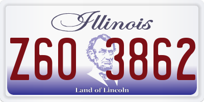 IL license plate Z603862