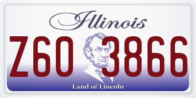 IL license plate Z603866