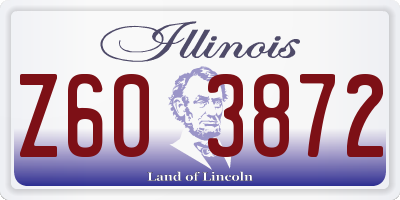 IL license plate Z603872