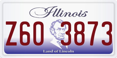 IL license plate Z603873