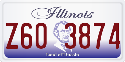 IL license plate Z603874