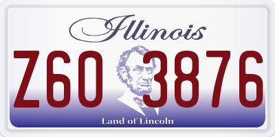 IL license plate Z603876