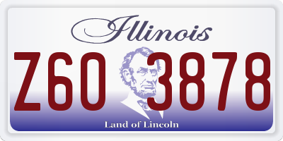 IL license plate Z603878
