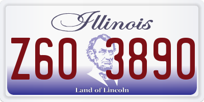 IL license plate Z603890