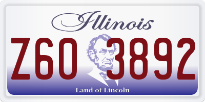 IL license plate Z603892