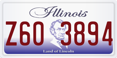 IL license plate Z603894