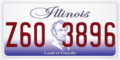 IL license plate Z603896