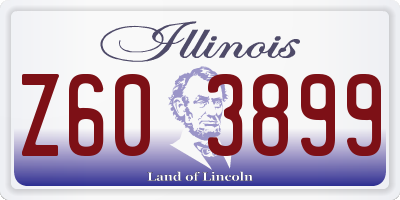 IL license plate Z603899