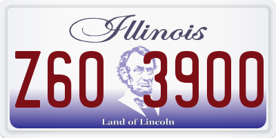 IL license plate Z603900