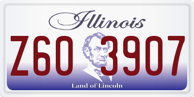 IL license plate Z603907