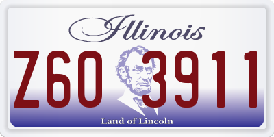 IL license plate Z603911
