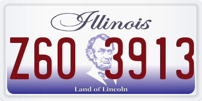 IL license plate Z603913