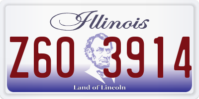 IL license plate Z603914