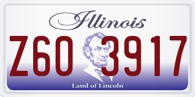 IL license plate Z603917