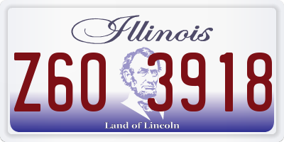 IL license plate Z603918