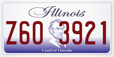 IL license plate Z603921