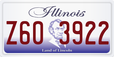 IL license plate Z603922