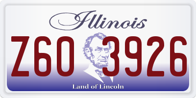 IL license plate Z603926
