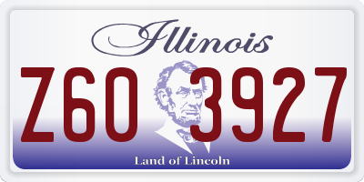 IL license plate Z603927