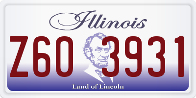 IL license plate Z603931