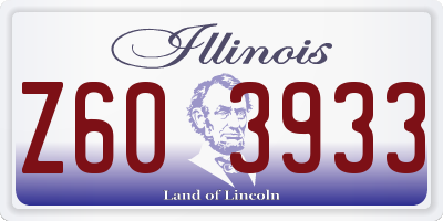 IL license plate Z603933