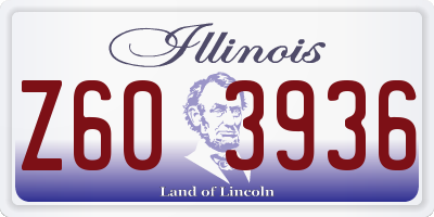 IL license plate Z603936