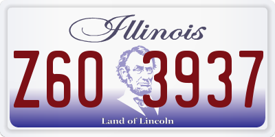 IL license plate Z603937