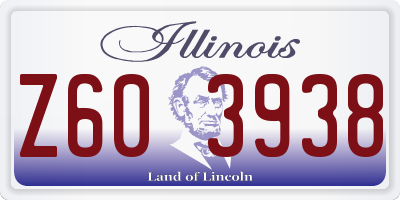 IL license plate Z603938