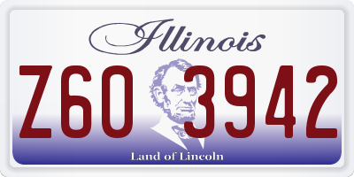 IL license plate Z603942