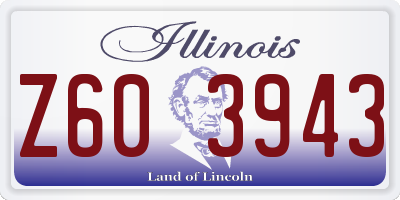 IL license plate Z603943