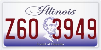 IL license plate Z603949