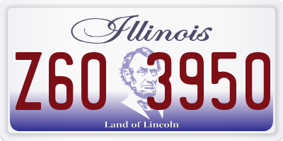 IL license plate Z603950
