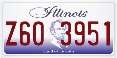 IL license plate Z603951