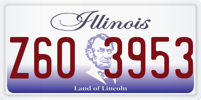 IL license plate Z603953