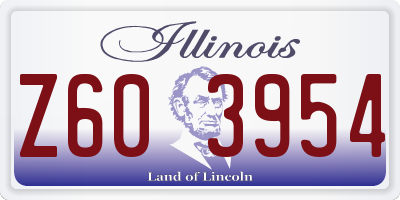 IL license plate Z603954