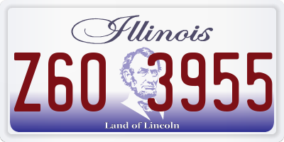 IL license plate Z603955