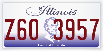 IL license plate Z603957