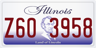 IL license plate Z603958