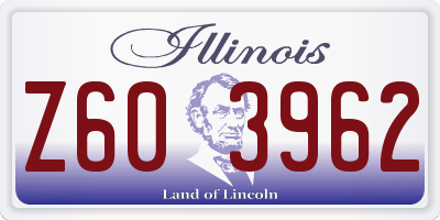 IL license plate Z603962