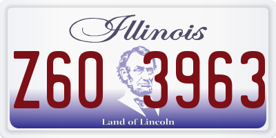 IL license plate Z603963