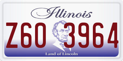 IL license plate Z603964